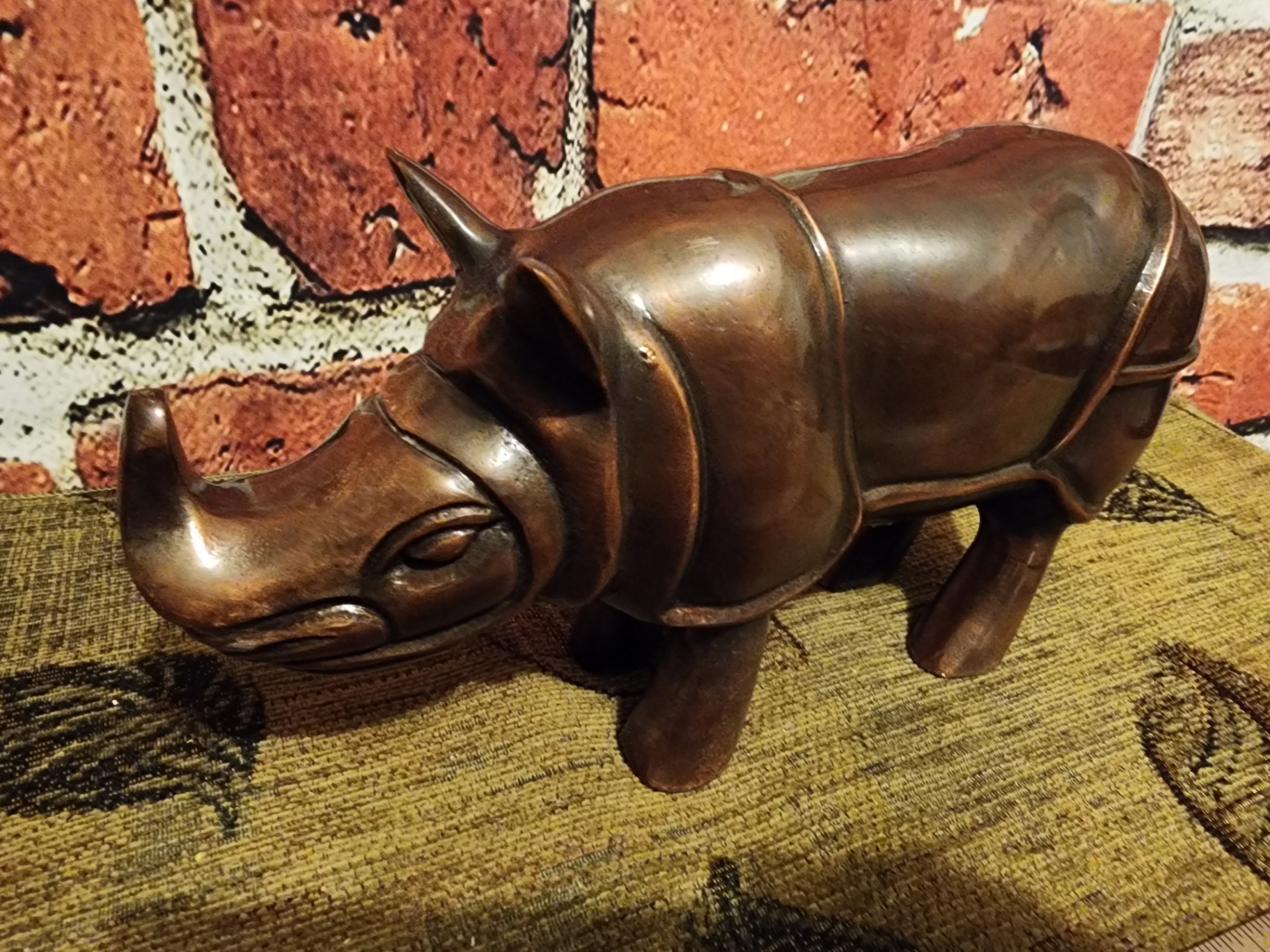 ( Moe's Canada ) Copper Rhino Figurine - image 4 of 6