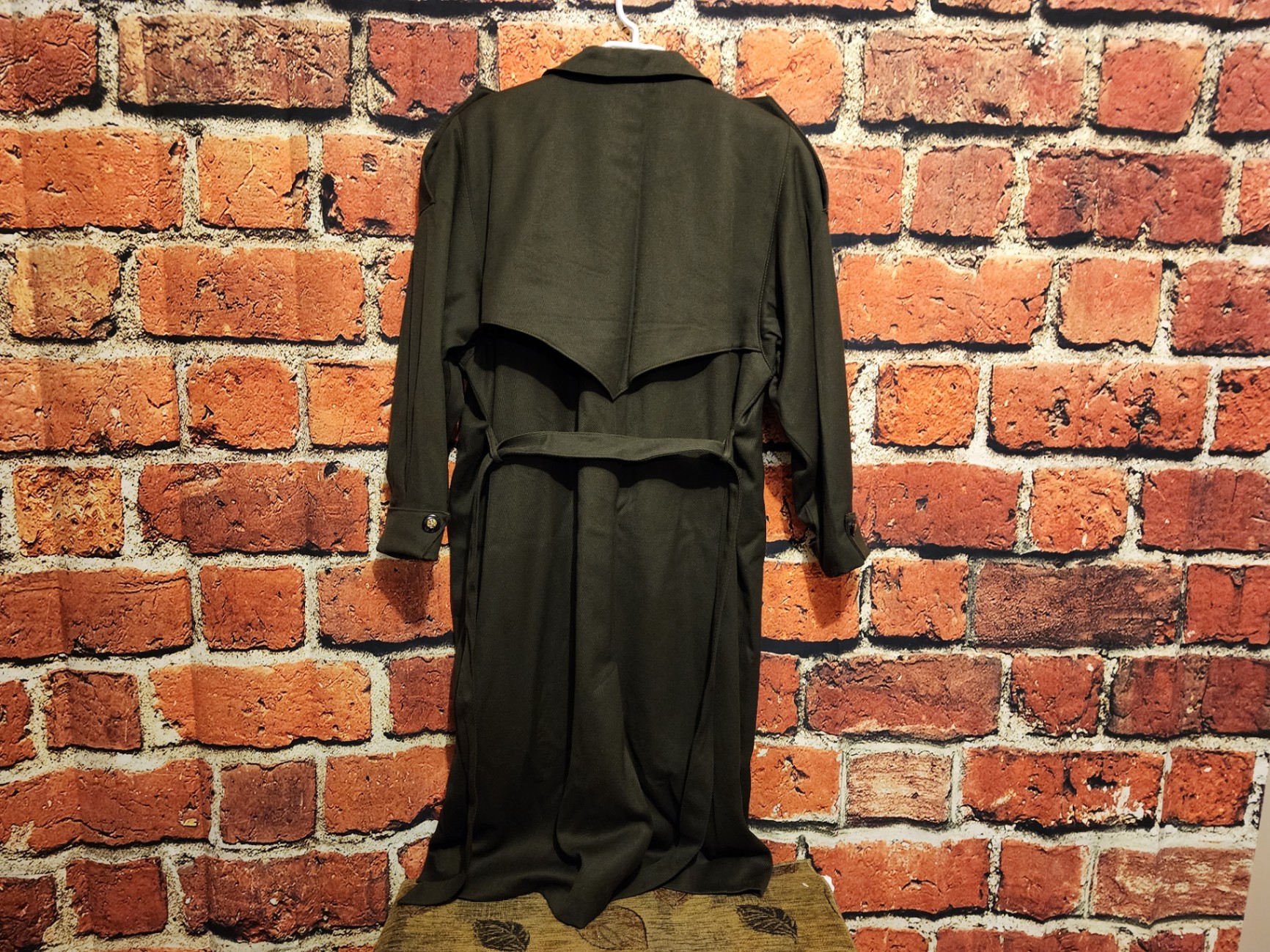 Black wool trench coat - image 11 of 12