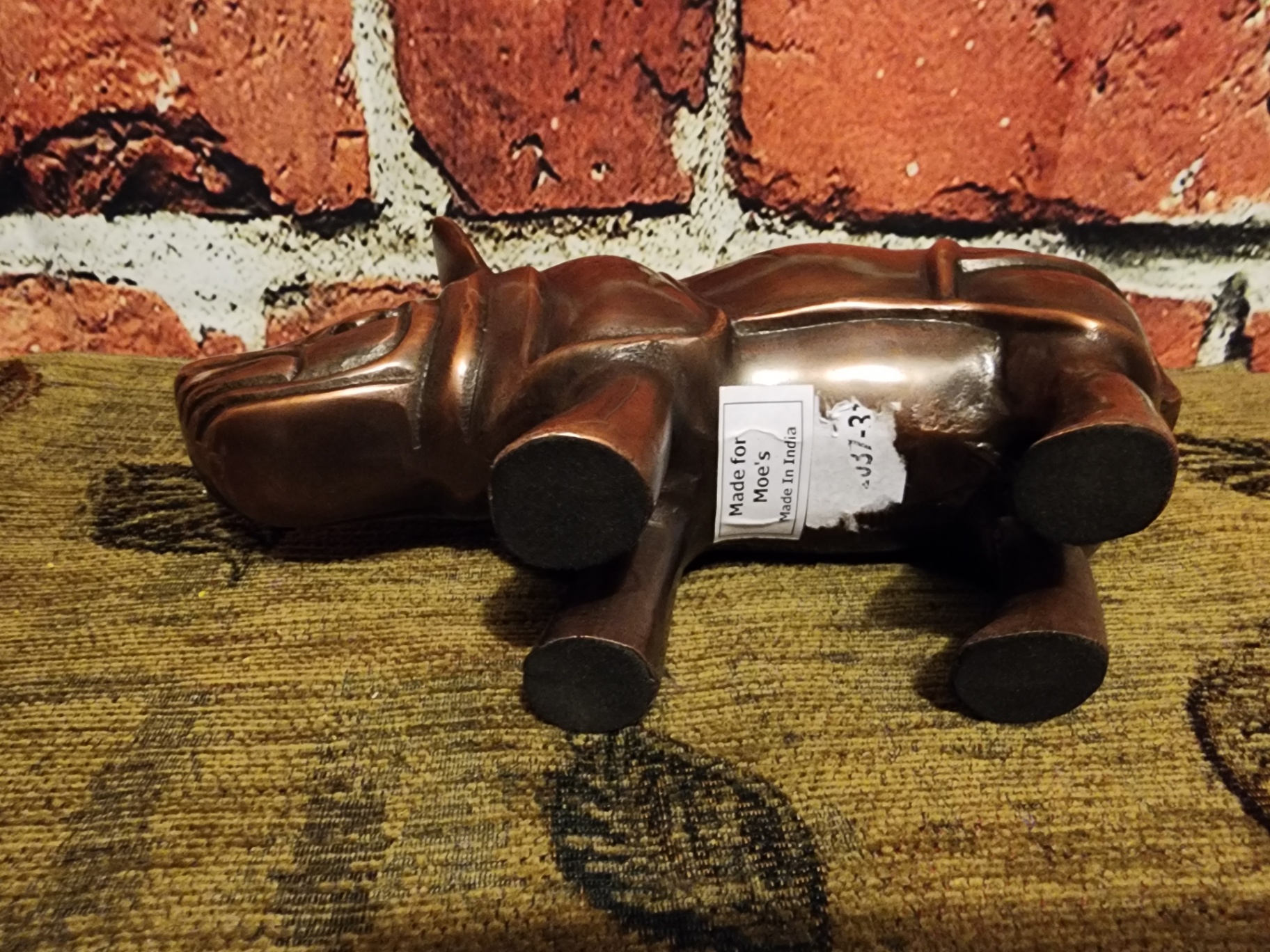 ( Moe's Canada ) Copper Rhino Figurine - image 5 of 6