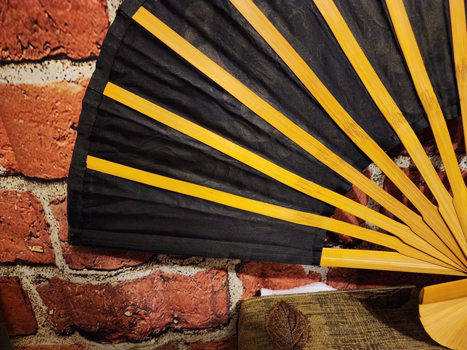Black and Gold Dragon Folding Fan - image 2 of 10