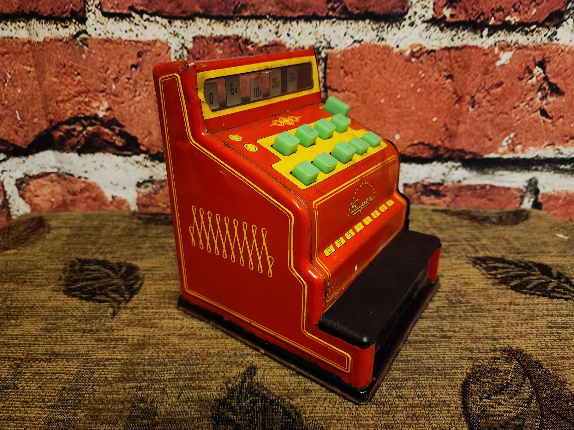 Vintage red tin toy cash register( made in Japan ) - image 2 of 7