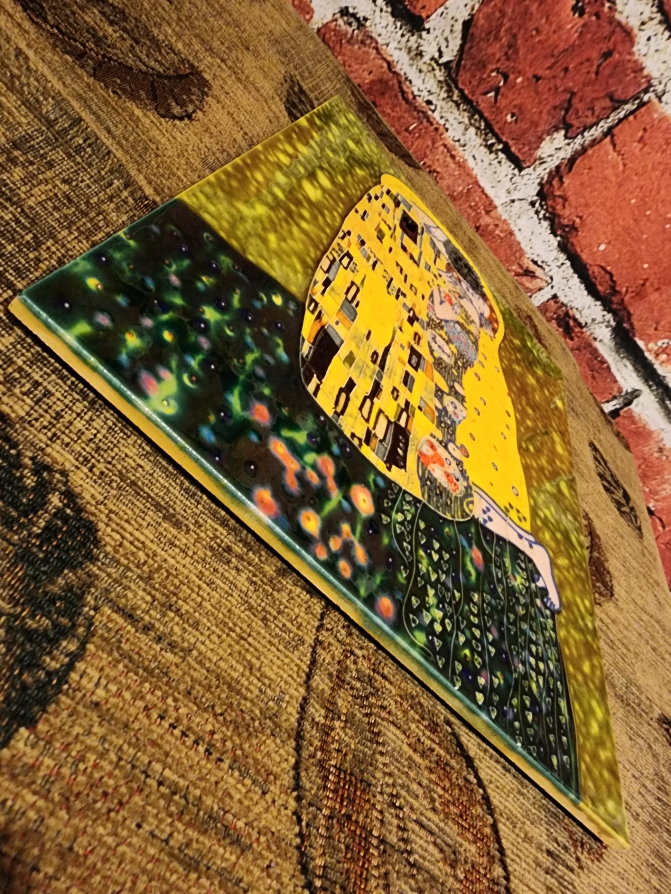 Klimt The Kiss glazed tile wall art - image 2 of 4
