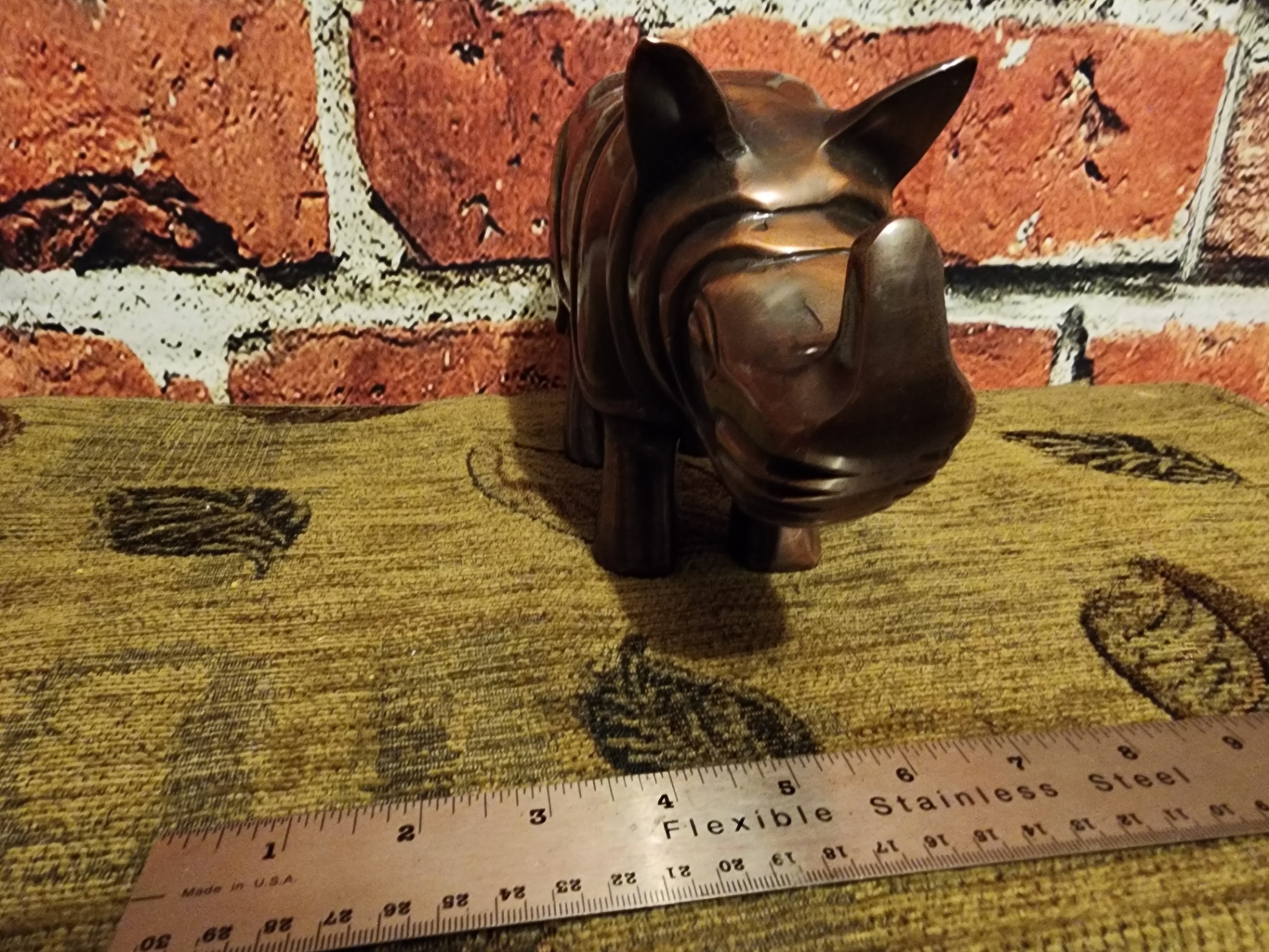 ( Moe's Canada ) Copper Rhino Figurine - image 3 of 6
