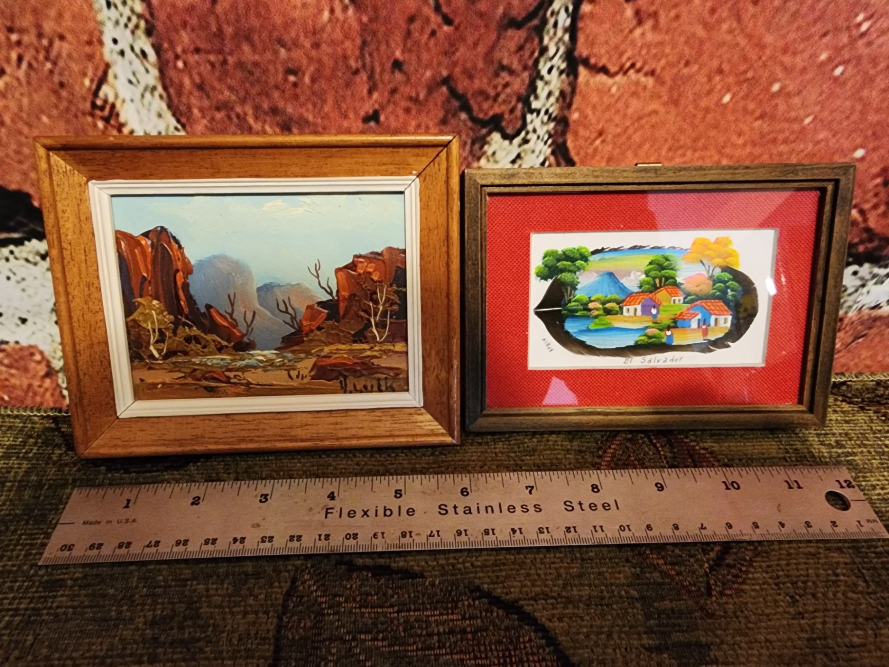 Two small framed landscape paintings - image 6 of 8