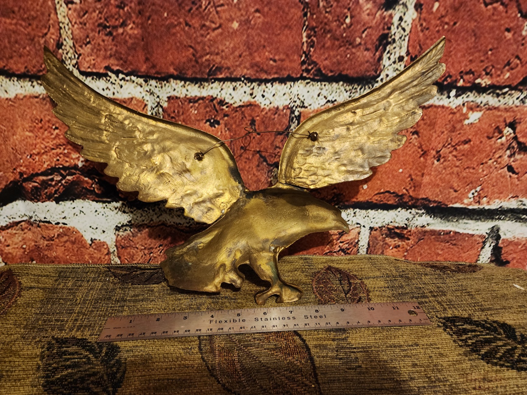 Brass Eagle Wall Sculpture - image 2 of 6