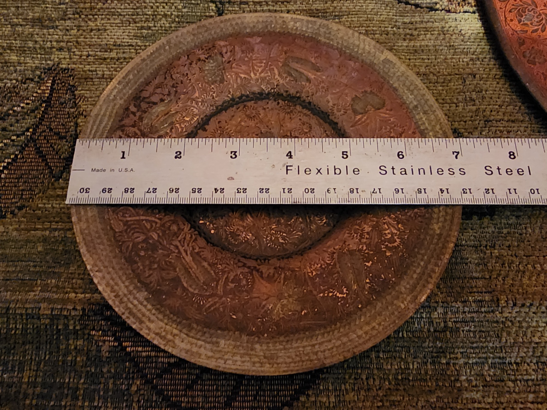 Decorative Peacock Motif Metal Plates - image 6 of 8