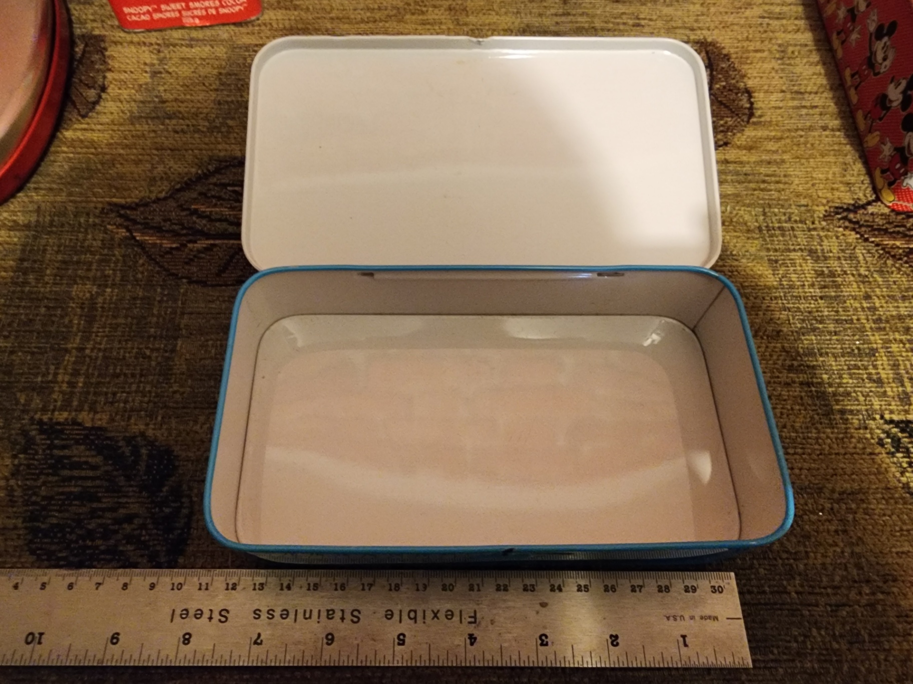Vintage Mickey Mouse lunchbox and assorted metal tins - image 6 of 11