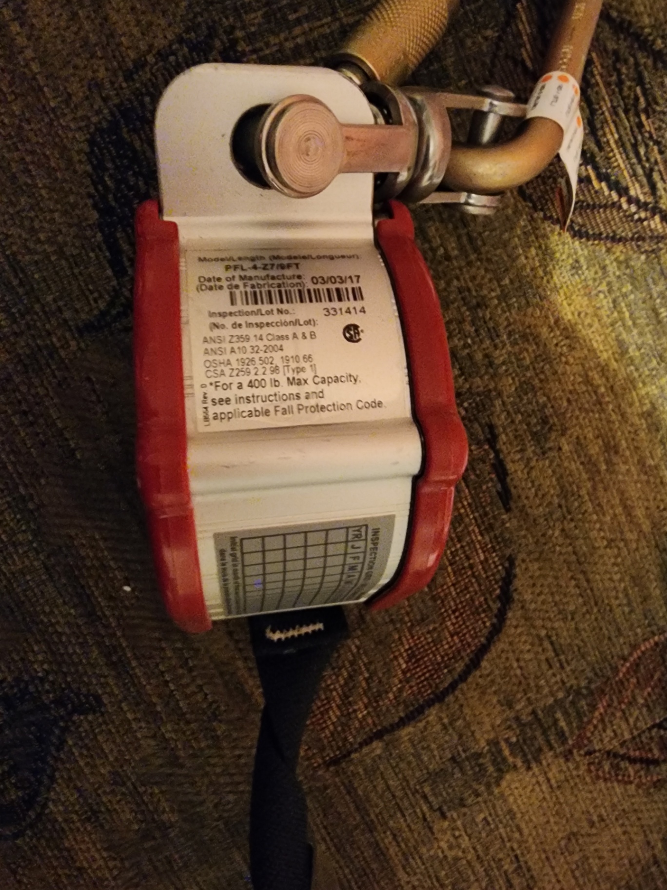 Miller Scorpion Personal Fall Limiter Kit with Carabiners - image 3 of 6