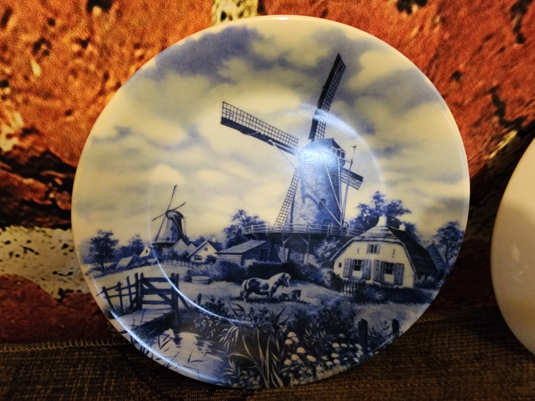 Blue and White Delftware Windmill Dishware Set - image 8 of 13