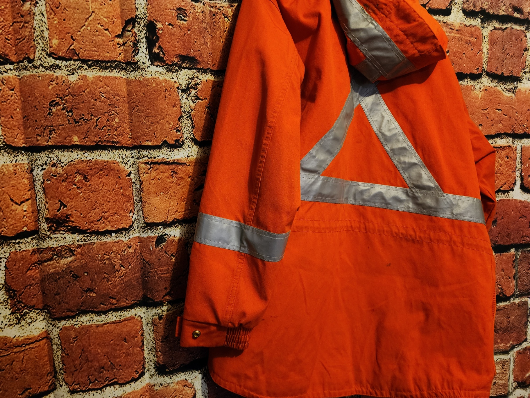 Orange high-visibility safety jacket with reflective strips - image 11 of 13