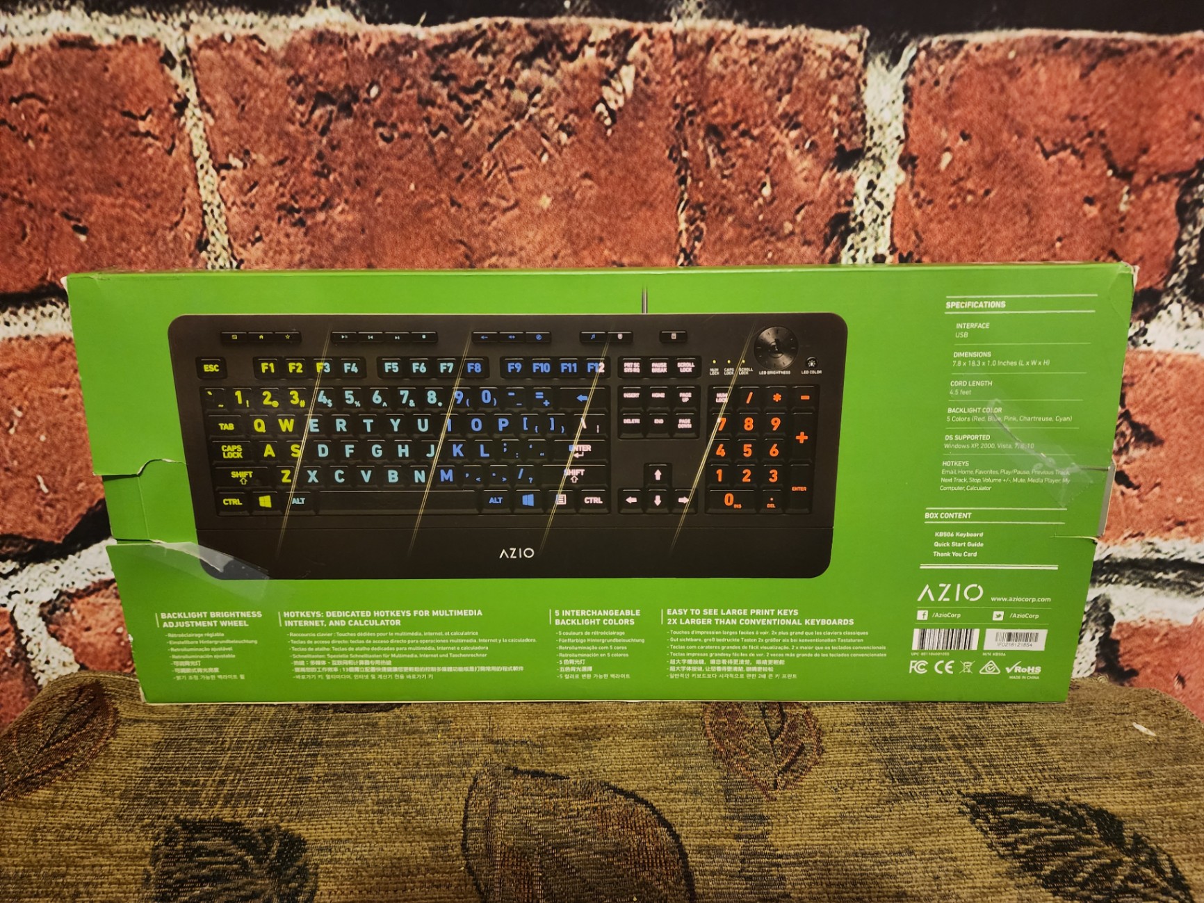 ( New )AZIO Vision Large Font Keyboard - image 2 of 8