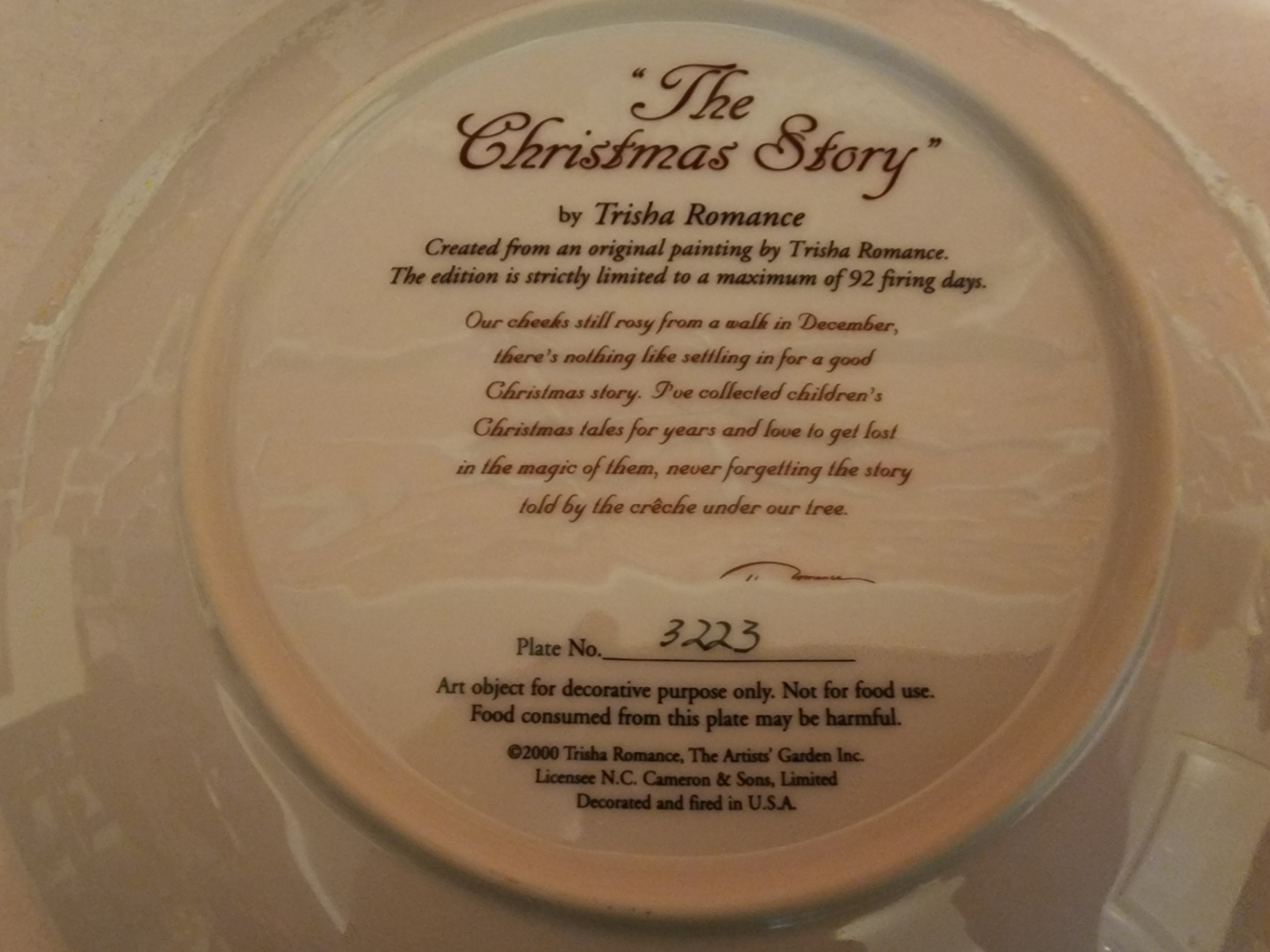 The Christmas Story Collectible Plate with Certificate - image 6 of 7