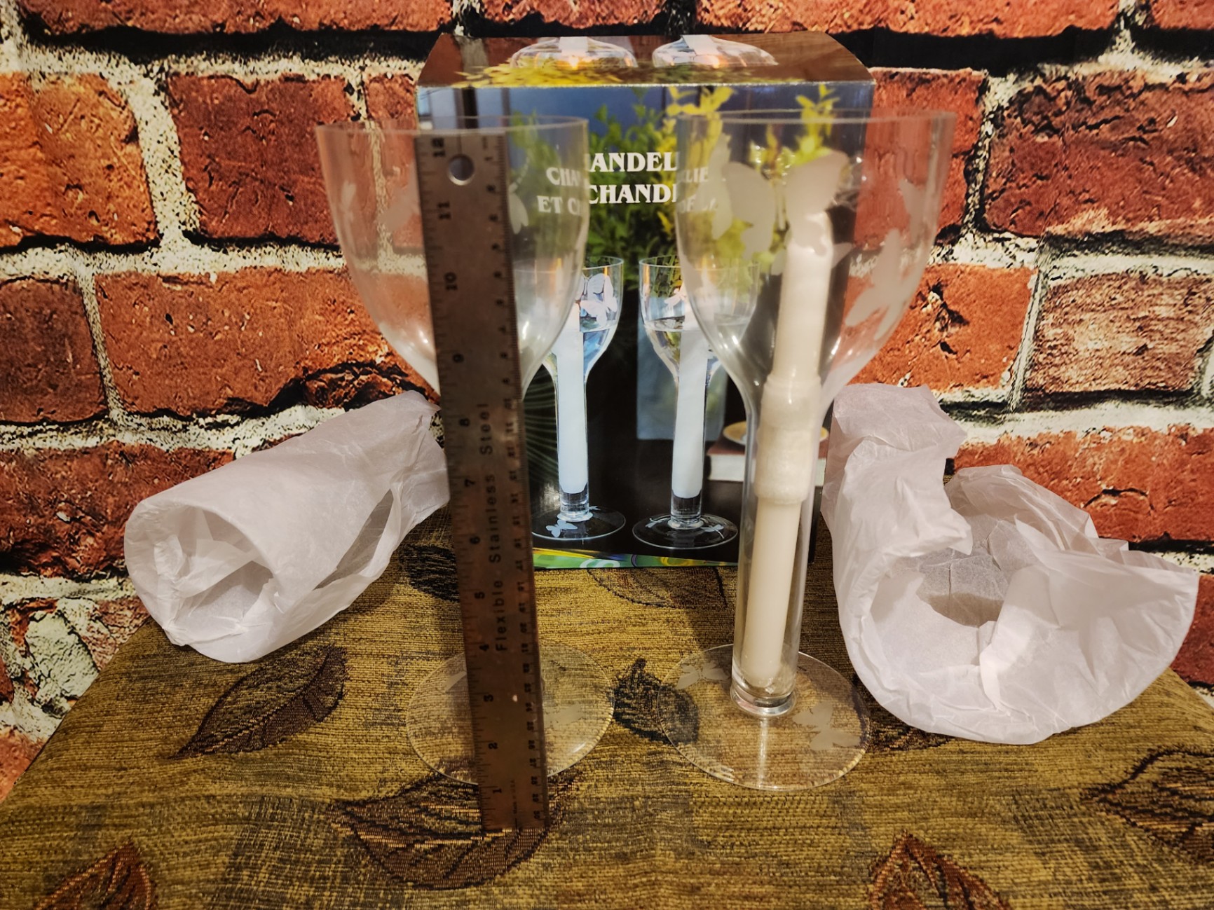 Floating candle holders and candles (set of two) - image 9 of 9