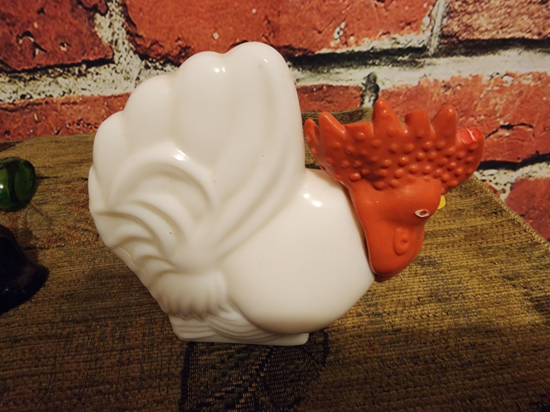 White Ceramic Turkey Figurine with Vintage Toy Cars and Collectibles - image 3 of 11