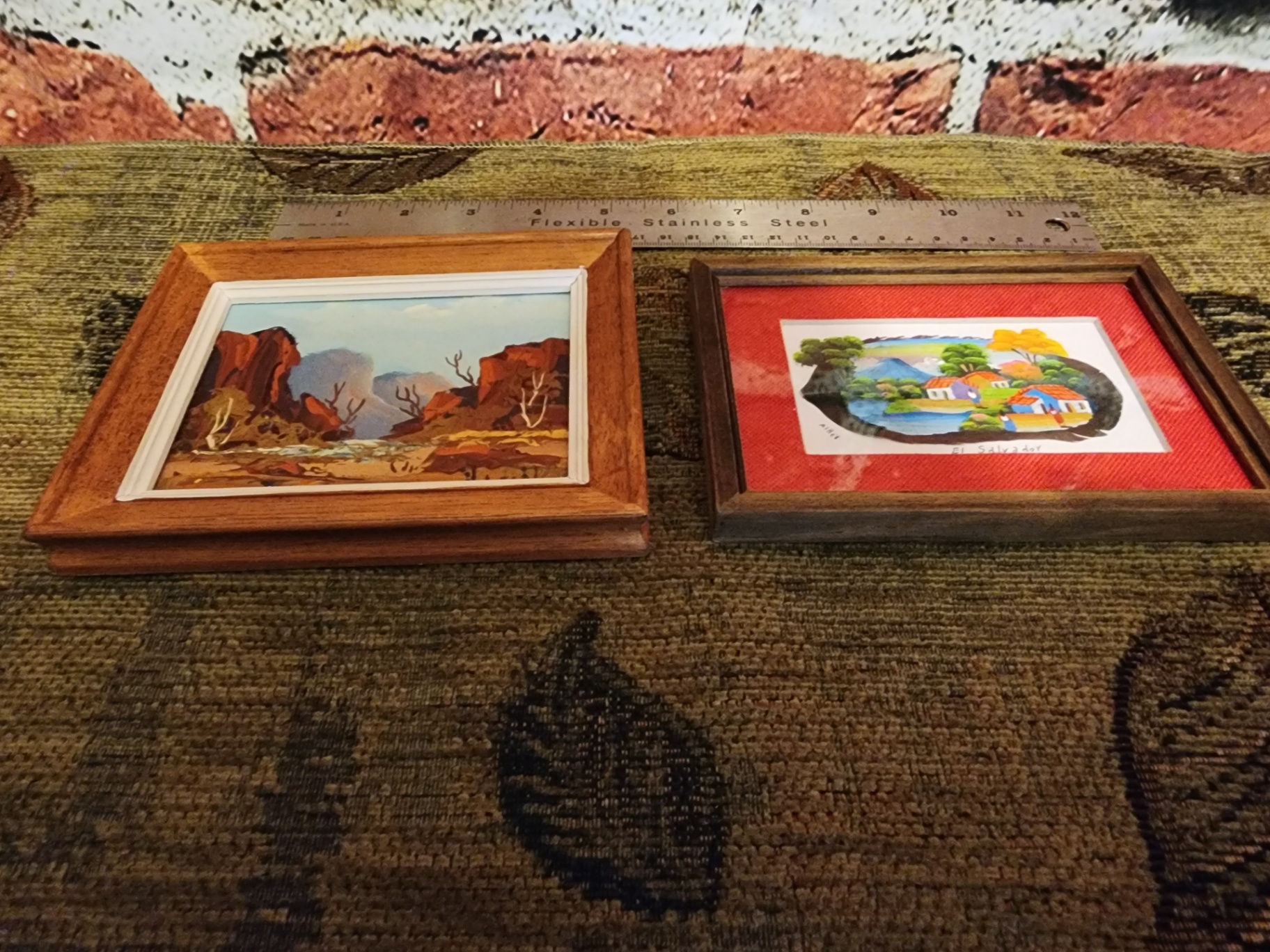 Two small framed landscape paintings - image 8 of 8