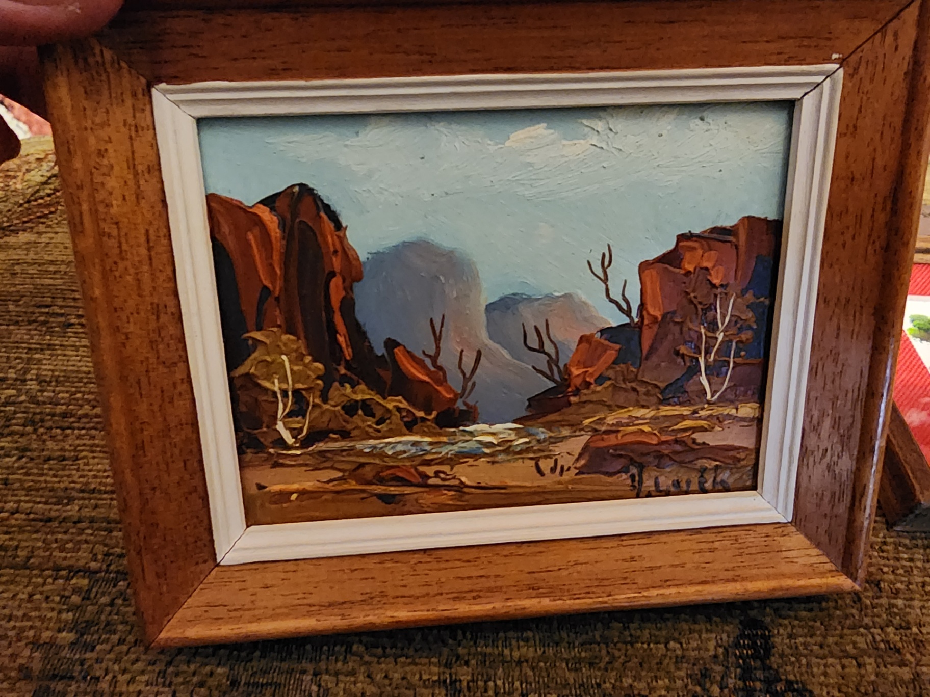 Two small framed landscape paintings - image 7 of 8