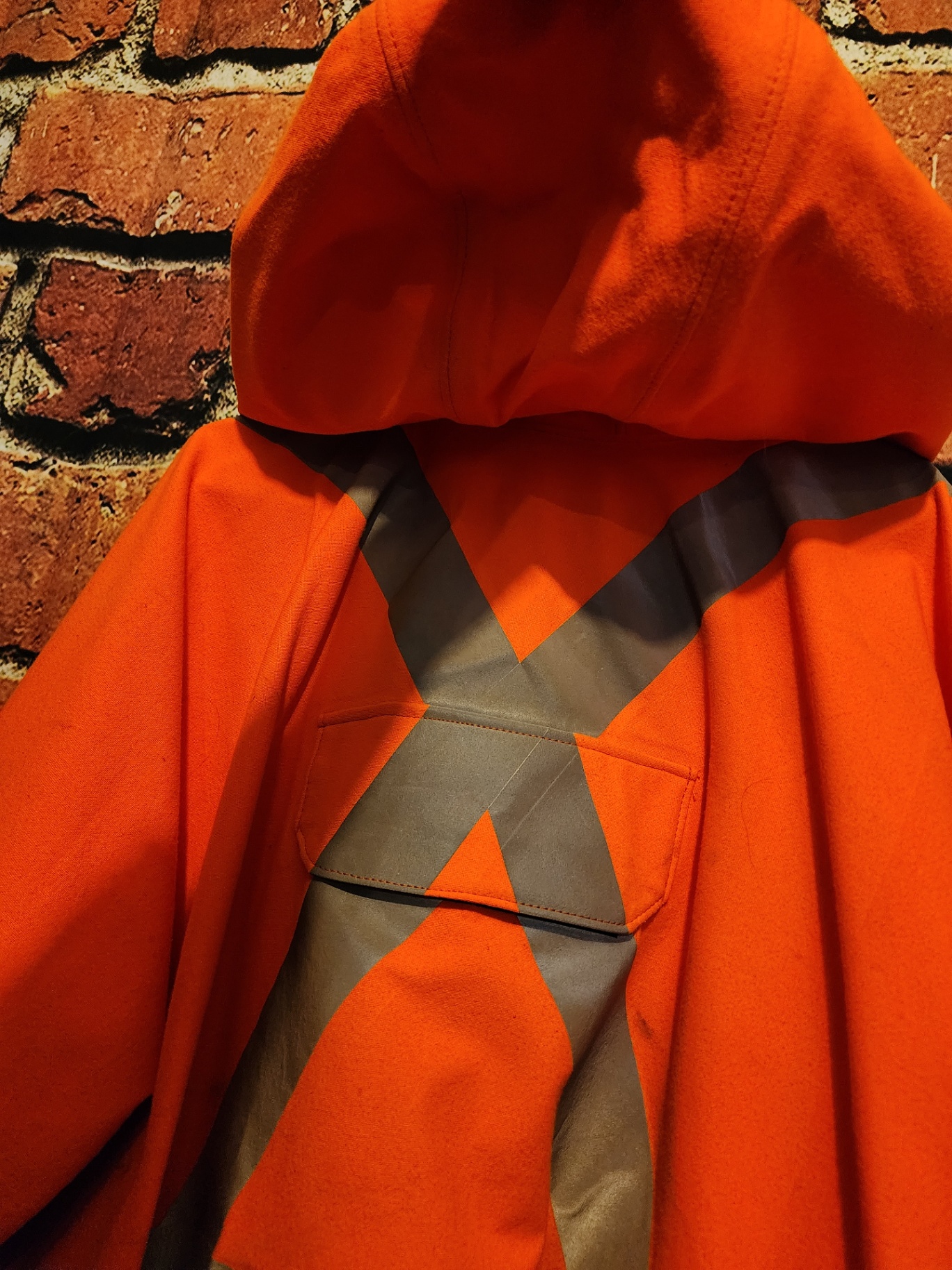Orange high-visibility safety jacket with reflective stripes - image 8 of 9