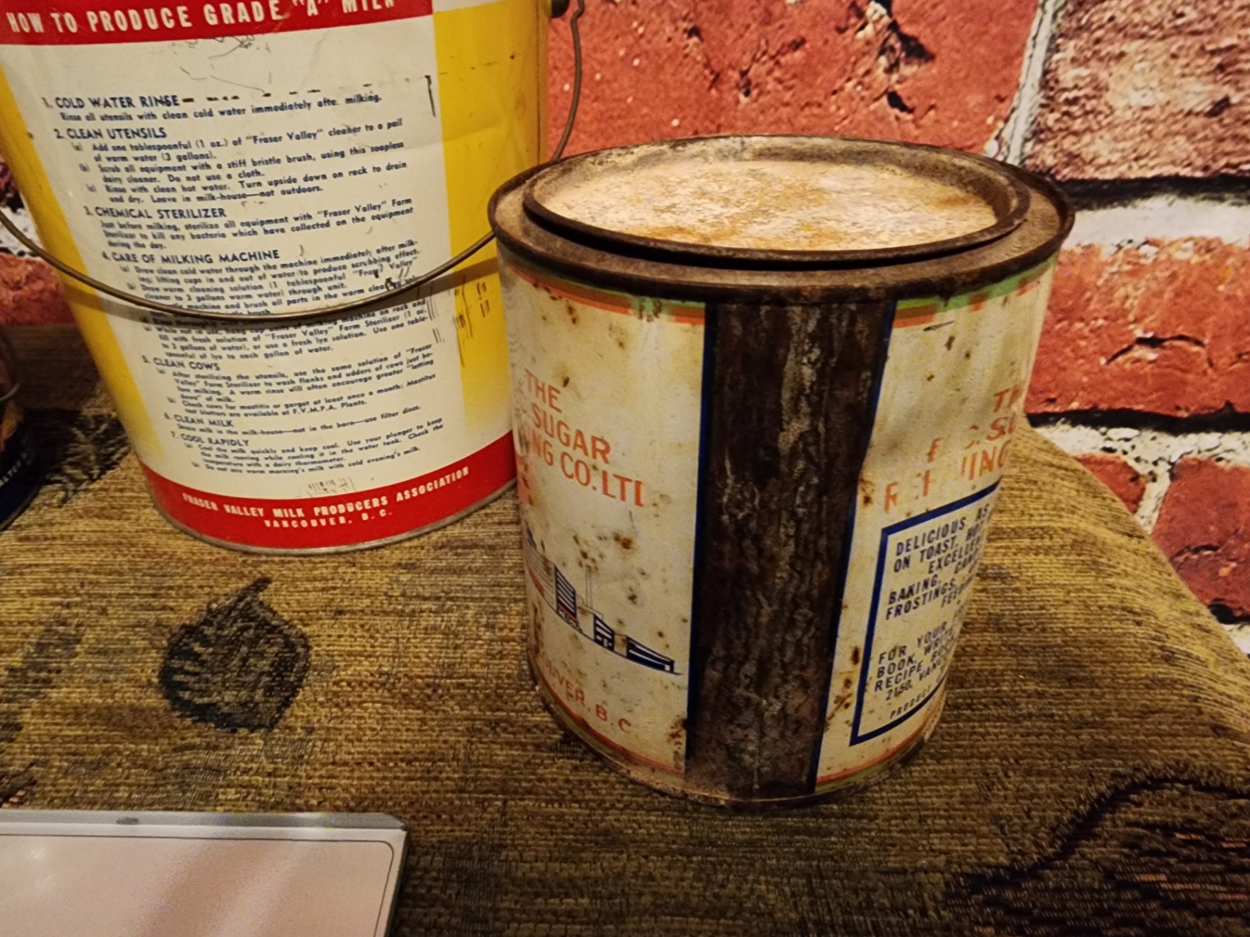 Assorted vintage metal tins and containers - image 7 of 7