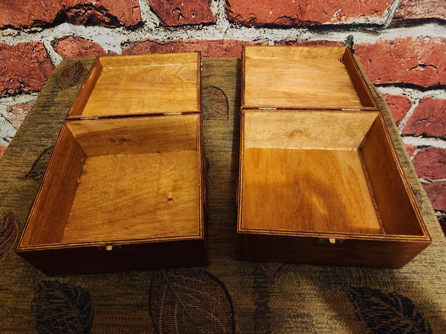 Pair of wooden butterfly-decorated boxes - image 6 of 8
