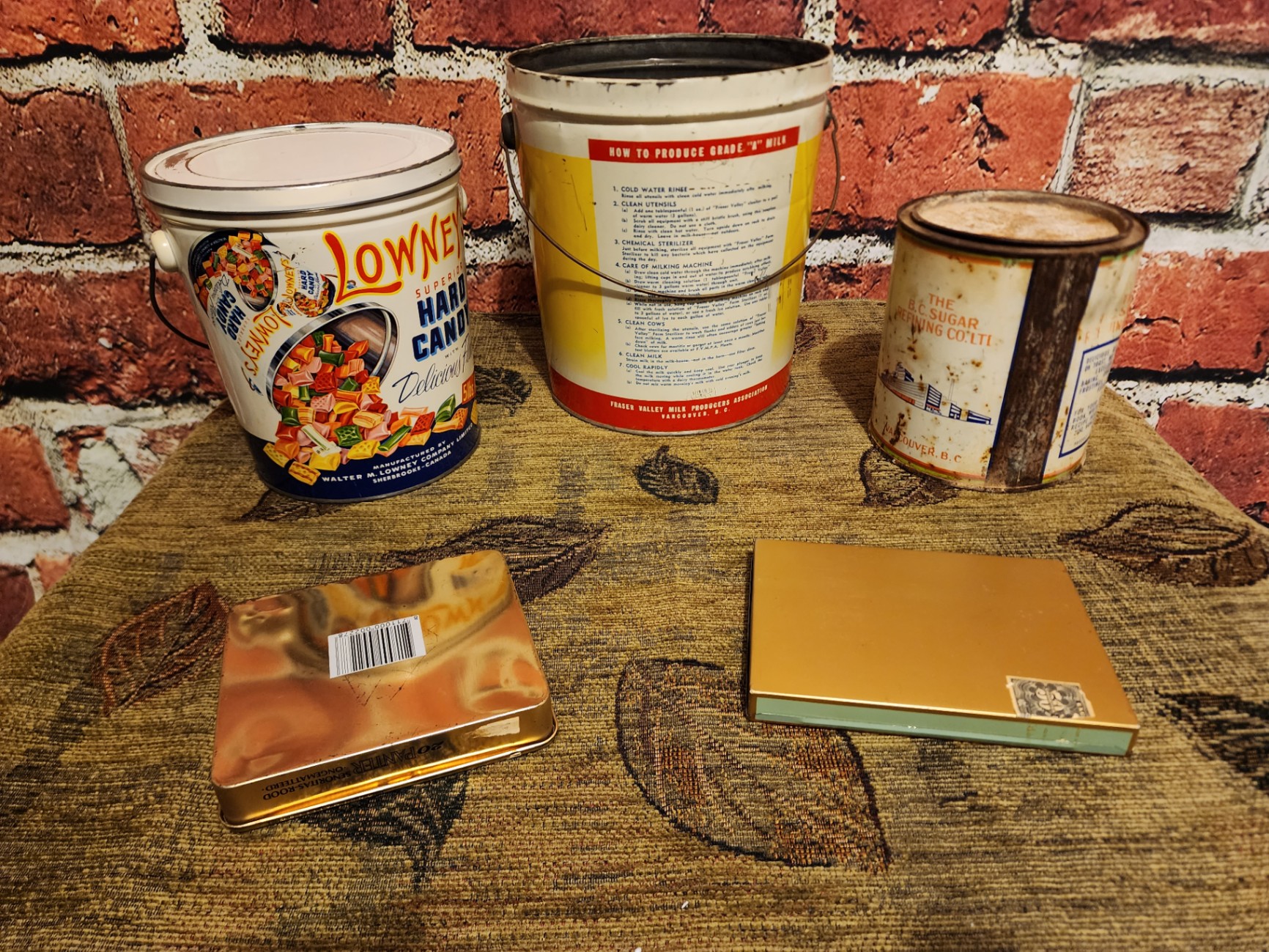 Assorted vintage metal tins and containers - image 4 of 7