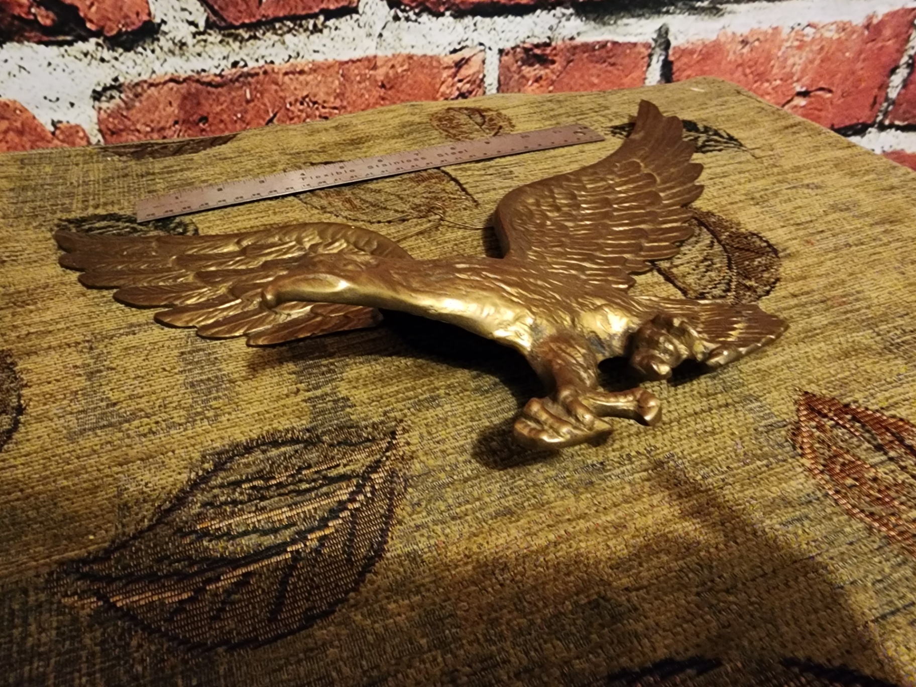 Brass Eagle Wall Sculpture - image 3 of 6