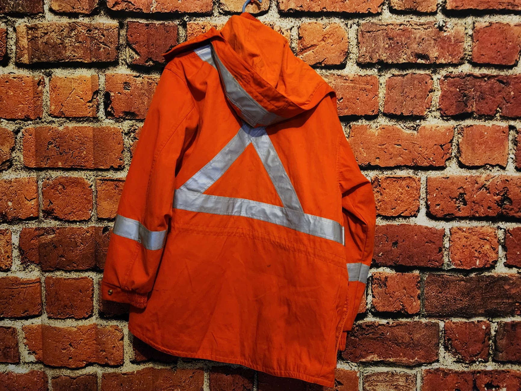 Orange high-visibility safety jacket with reflective strips - image 13 of 13