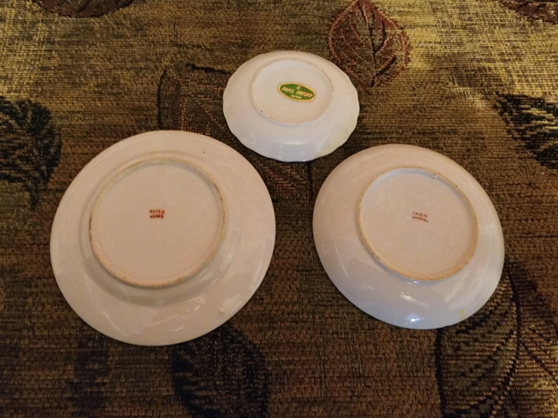 Three ceramic plates including Knott's Berry Farm souvenir plate - image 1 of 6