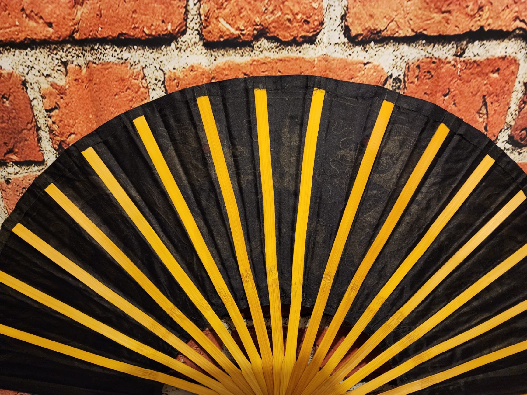 Black and Gold Dragon Folding Fan - image 10 of 10