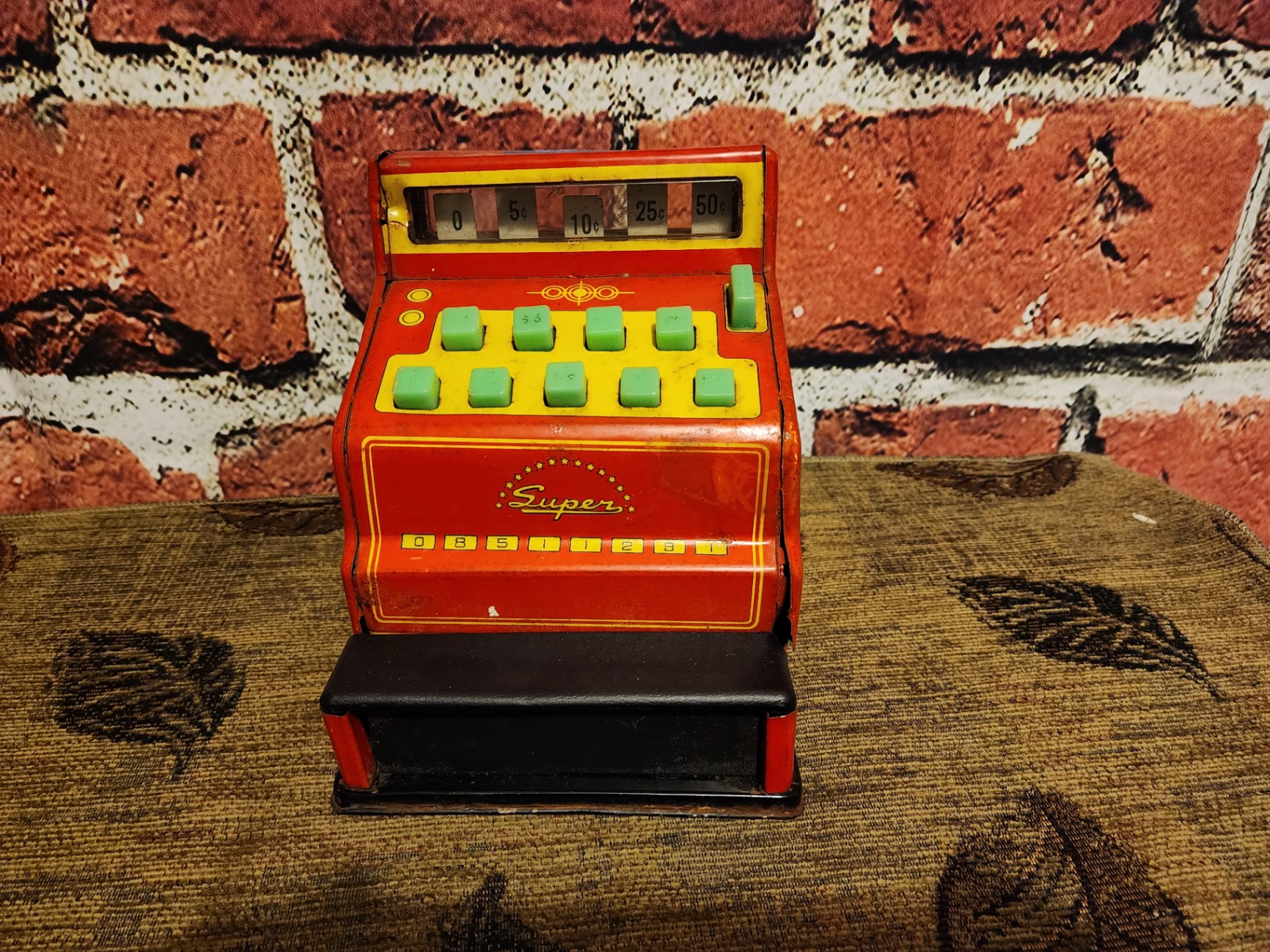 Vintage red tin toy cash register( made in Japan ) - image 5 of 7