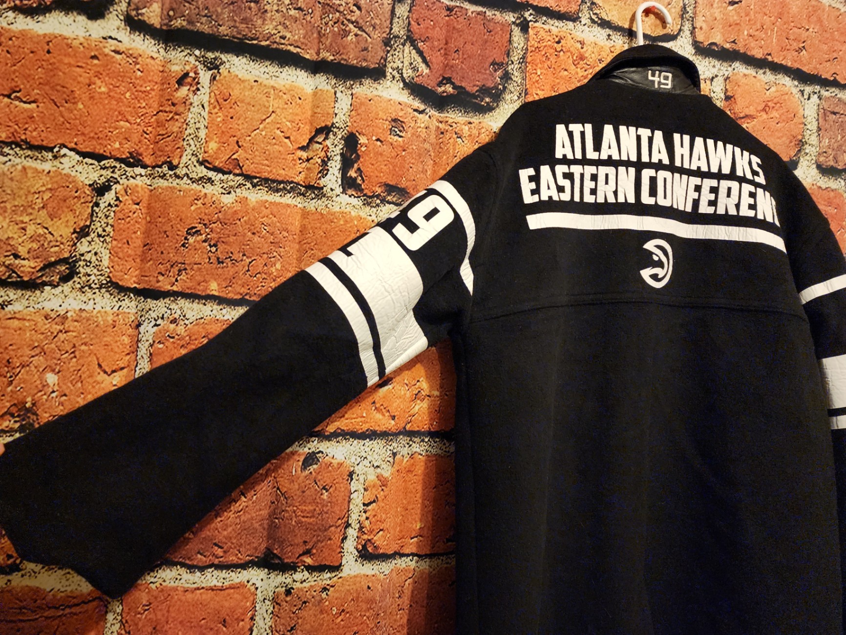 Black Atlanta Hawks varsity jacket ( Size L ) - image 6 of 13