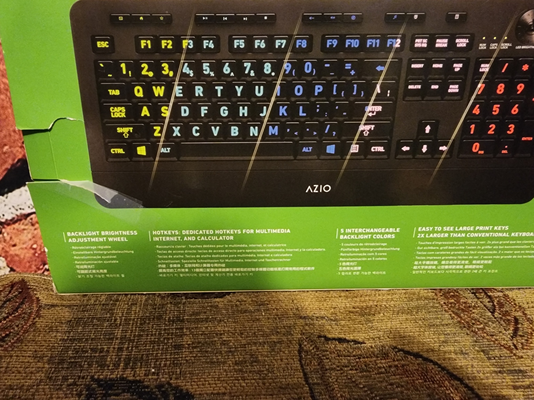 ( New )AZIO Vision Large Font Keyboard - image 4 of 8