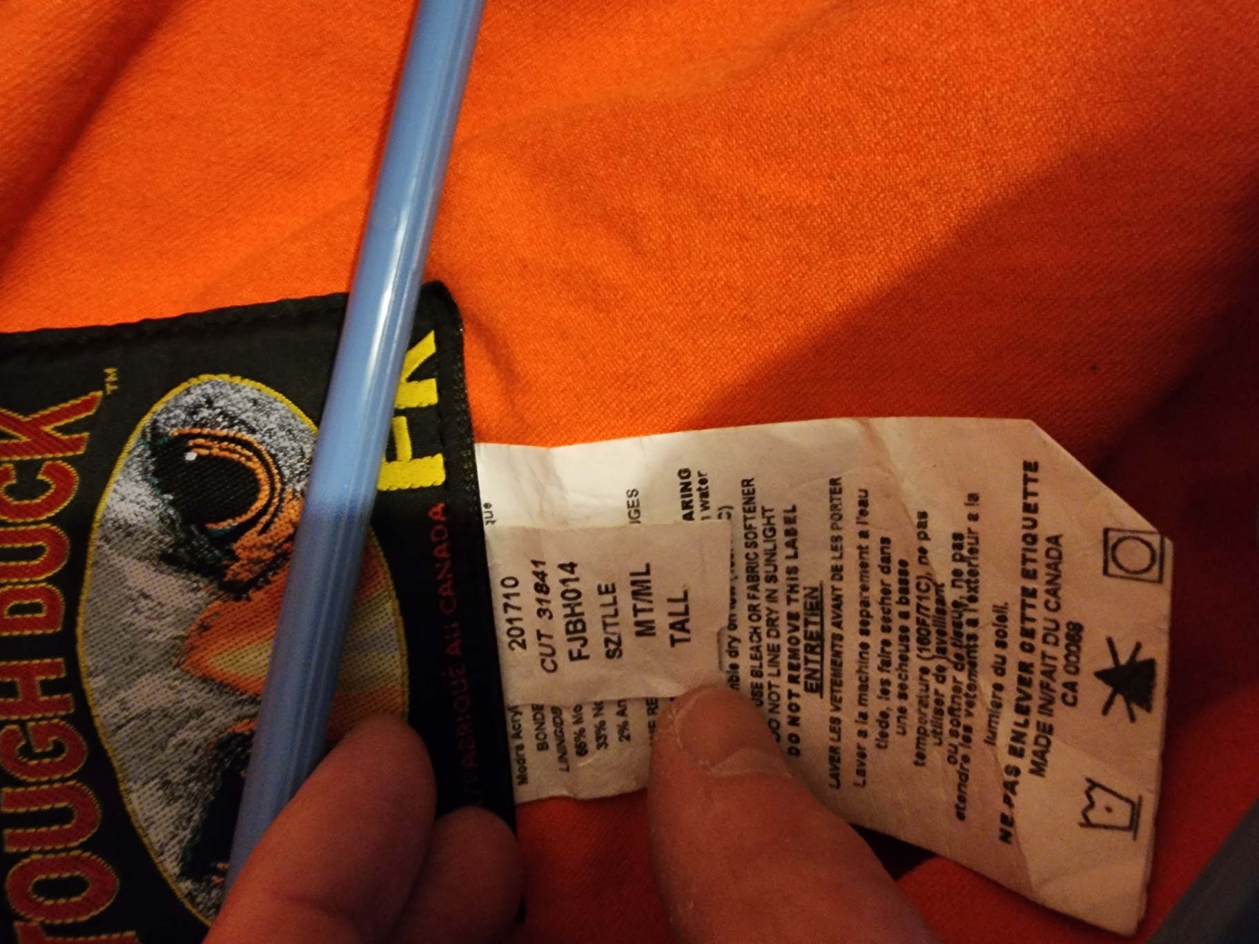 Orange high-visibility safety jacket with reflective strips - image 9 of 13