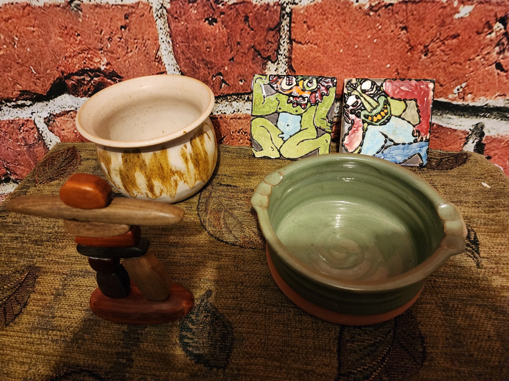 Ceramic Vessels and Wooden Stacking Sculpture - image 1 of 14