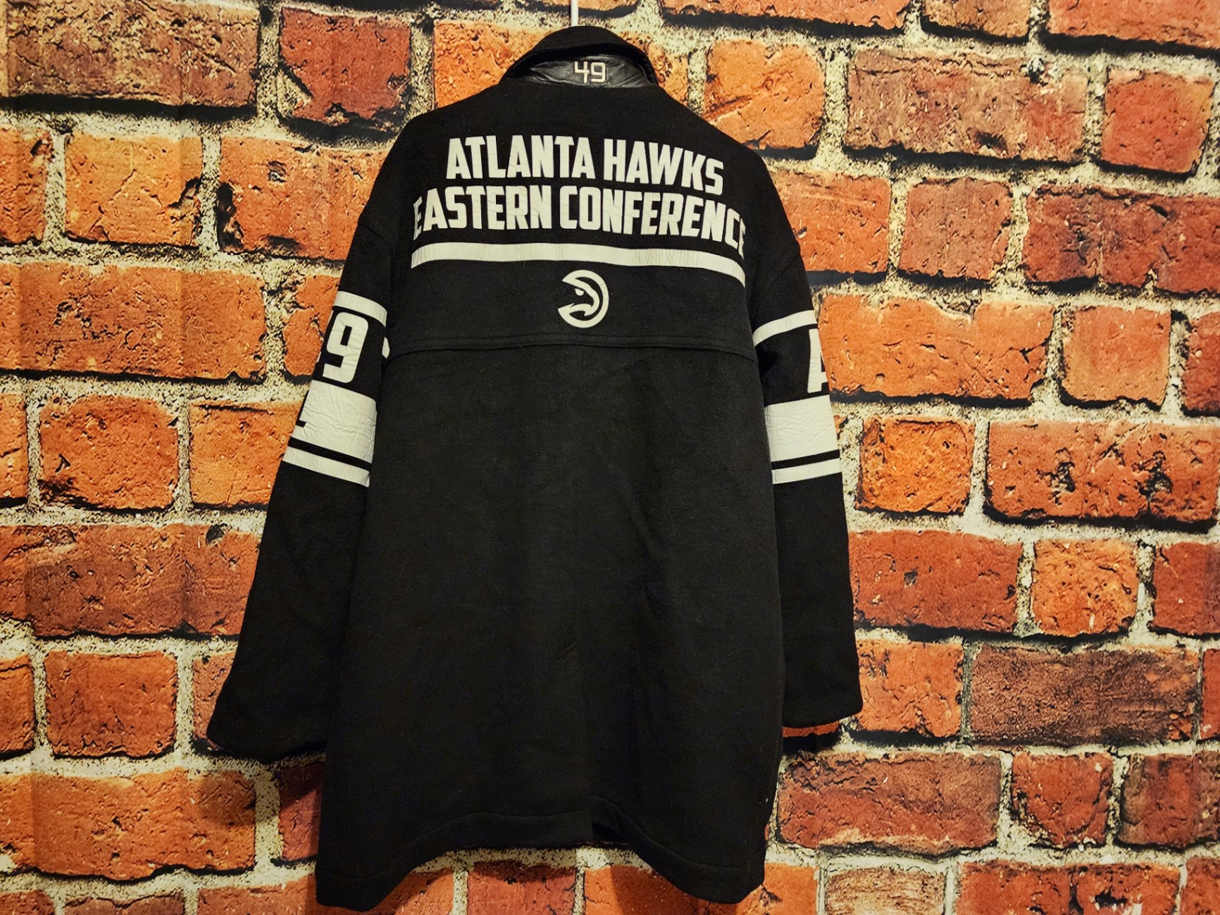 Black Atlanta Hawks varsity jacket ( Size L ) - image 12 of 13