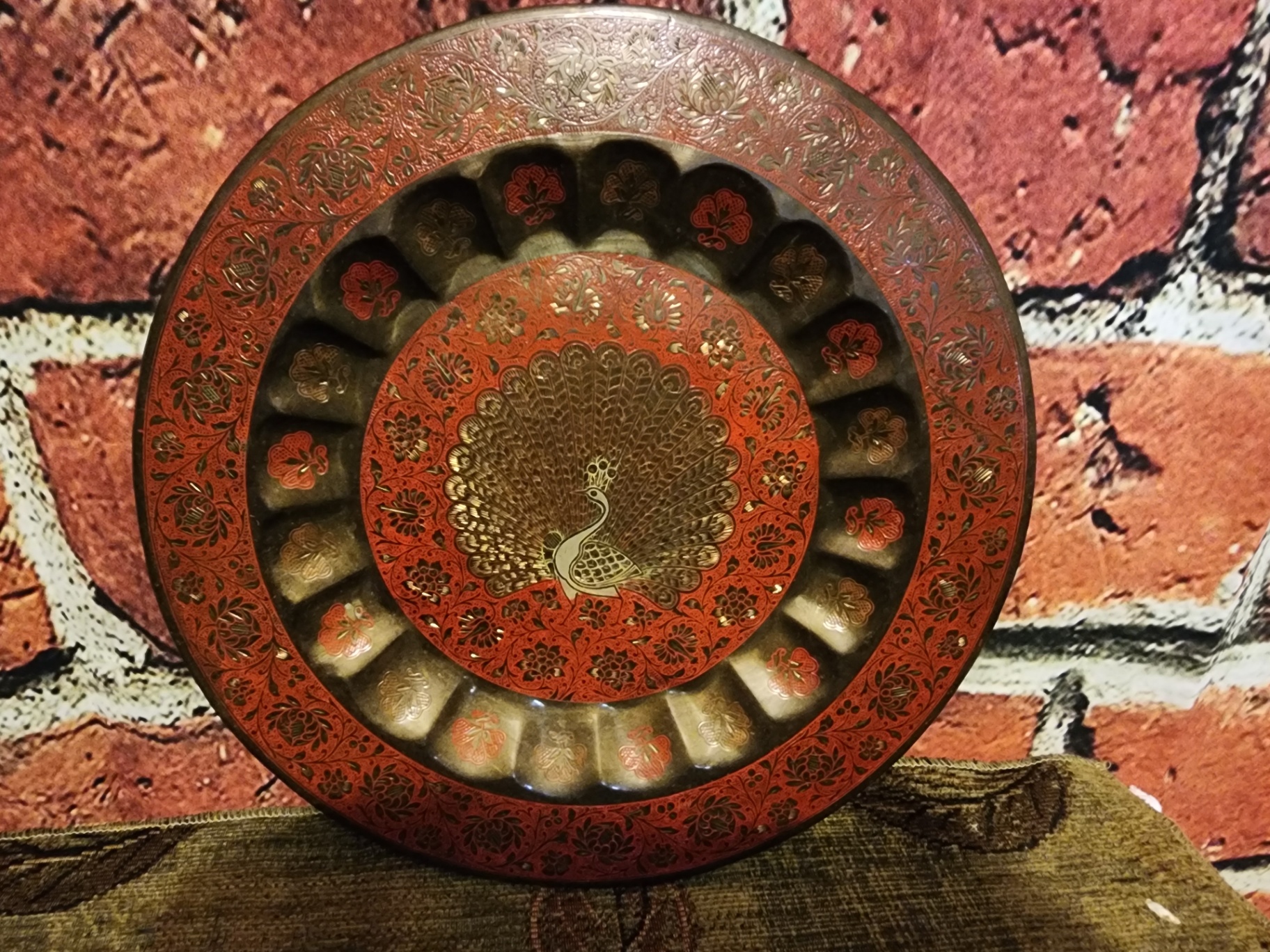Decorative Peacock Motif Metal Plates - image 3 of 8