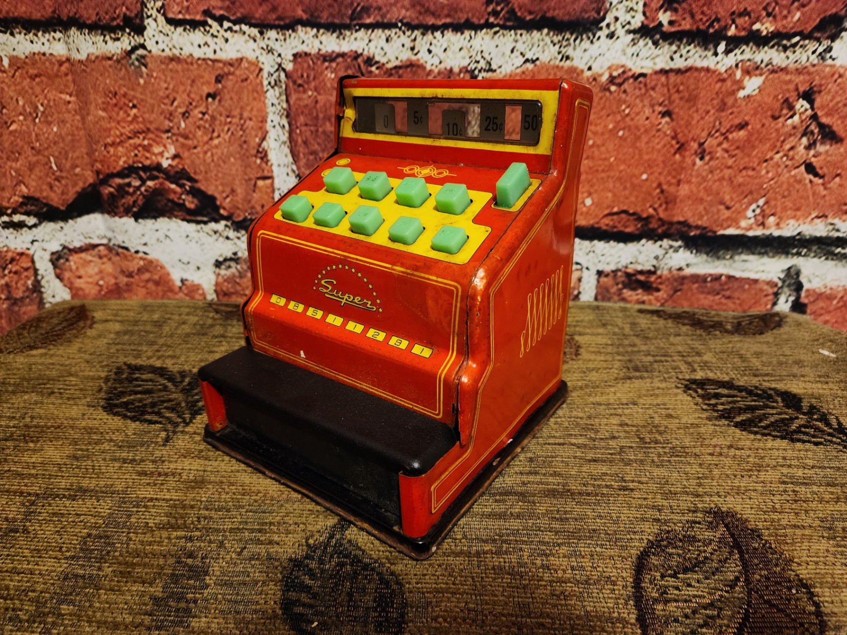 Vintage red tin toy cash register( made in Japan ) - image 6 of 7