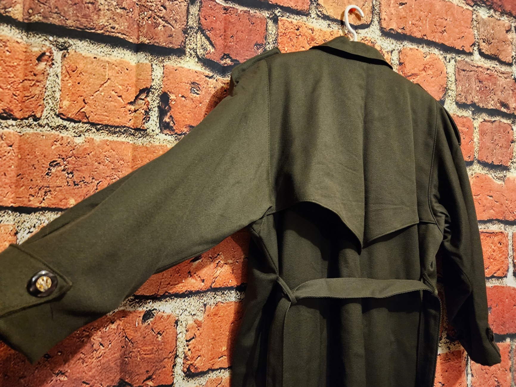Black wool trench coat - image 9 of 12
