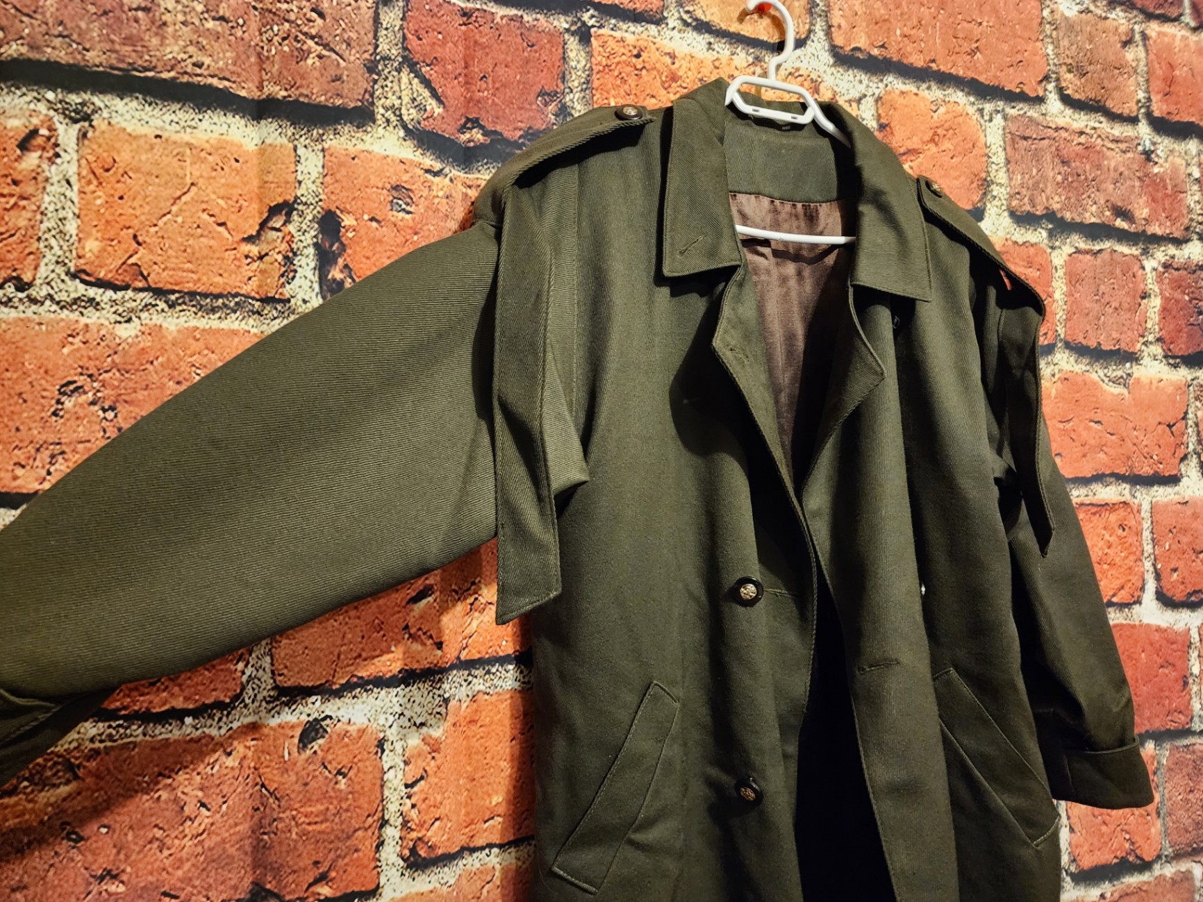 Black wool trench coat - image 2 of 12