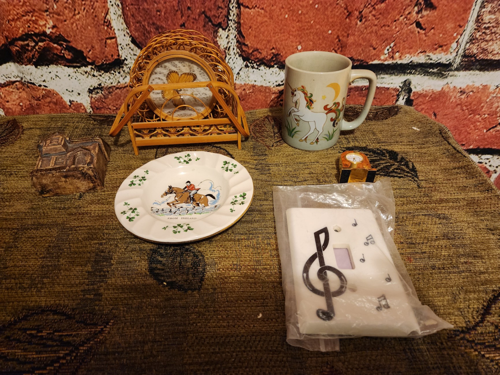 Assorted decorative tableware and small decor items - image 1 of 11