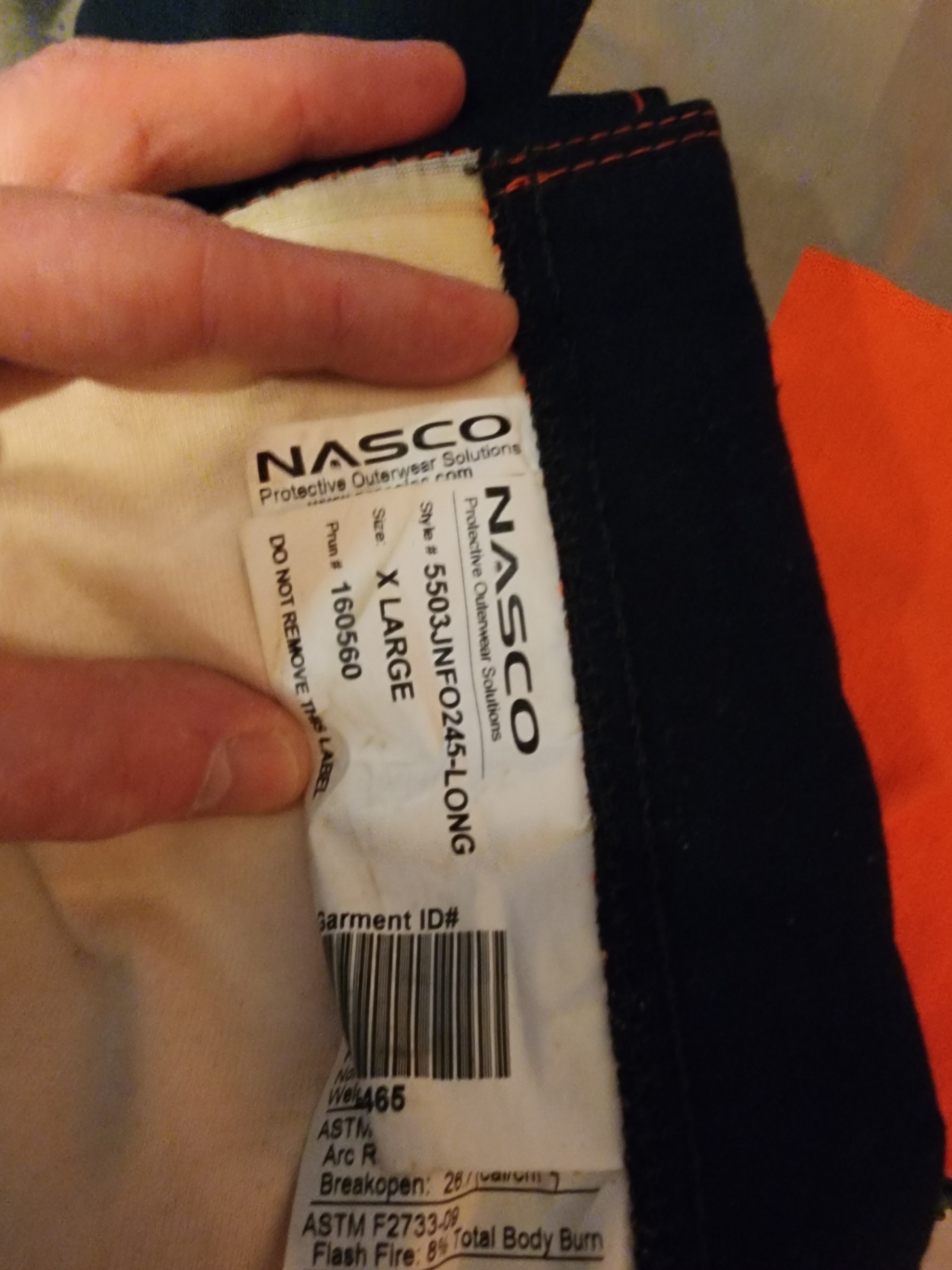 Orange high-visibility safety jacket with reflective stripes - image 5 of 9