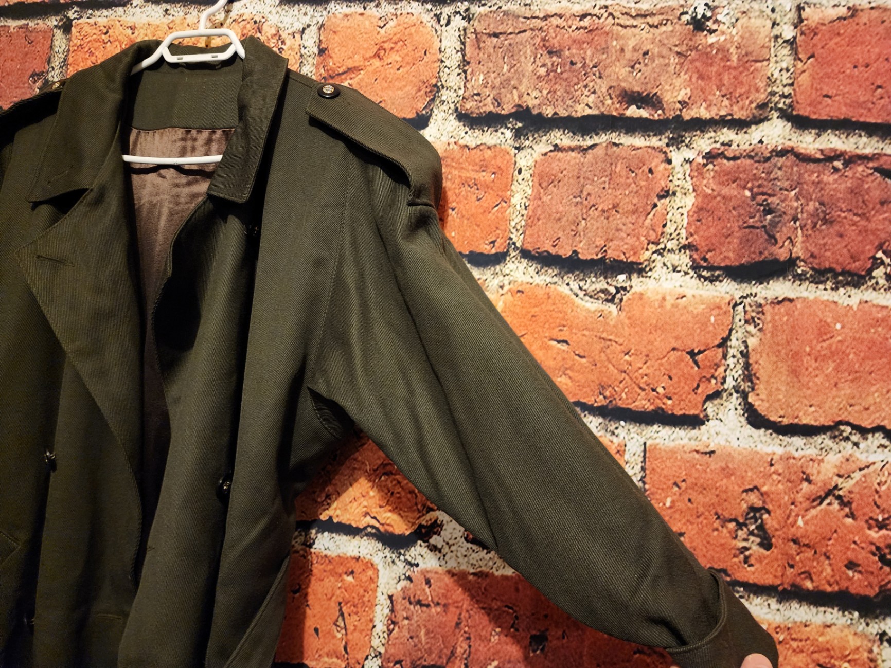 Black wool trench coat - image 3 of 12