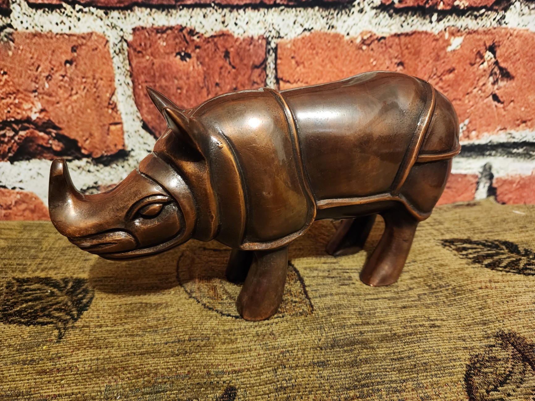 ( Moe's Canada ) Copper Rhino Figurine - image 1 of 6