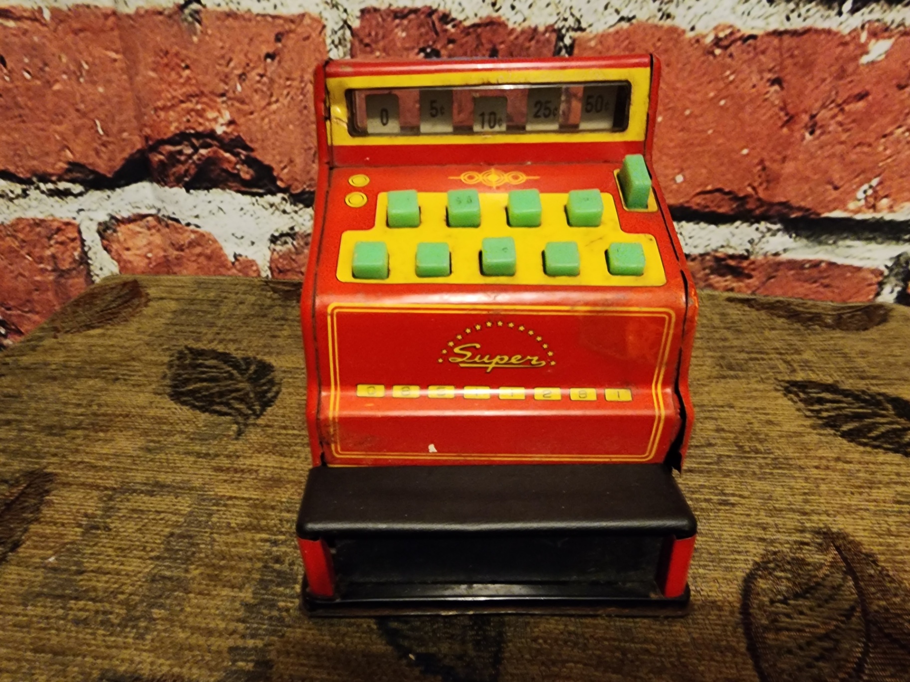Vintage red tin toy cash register( made in Japan ) - image 1 of 7