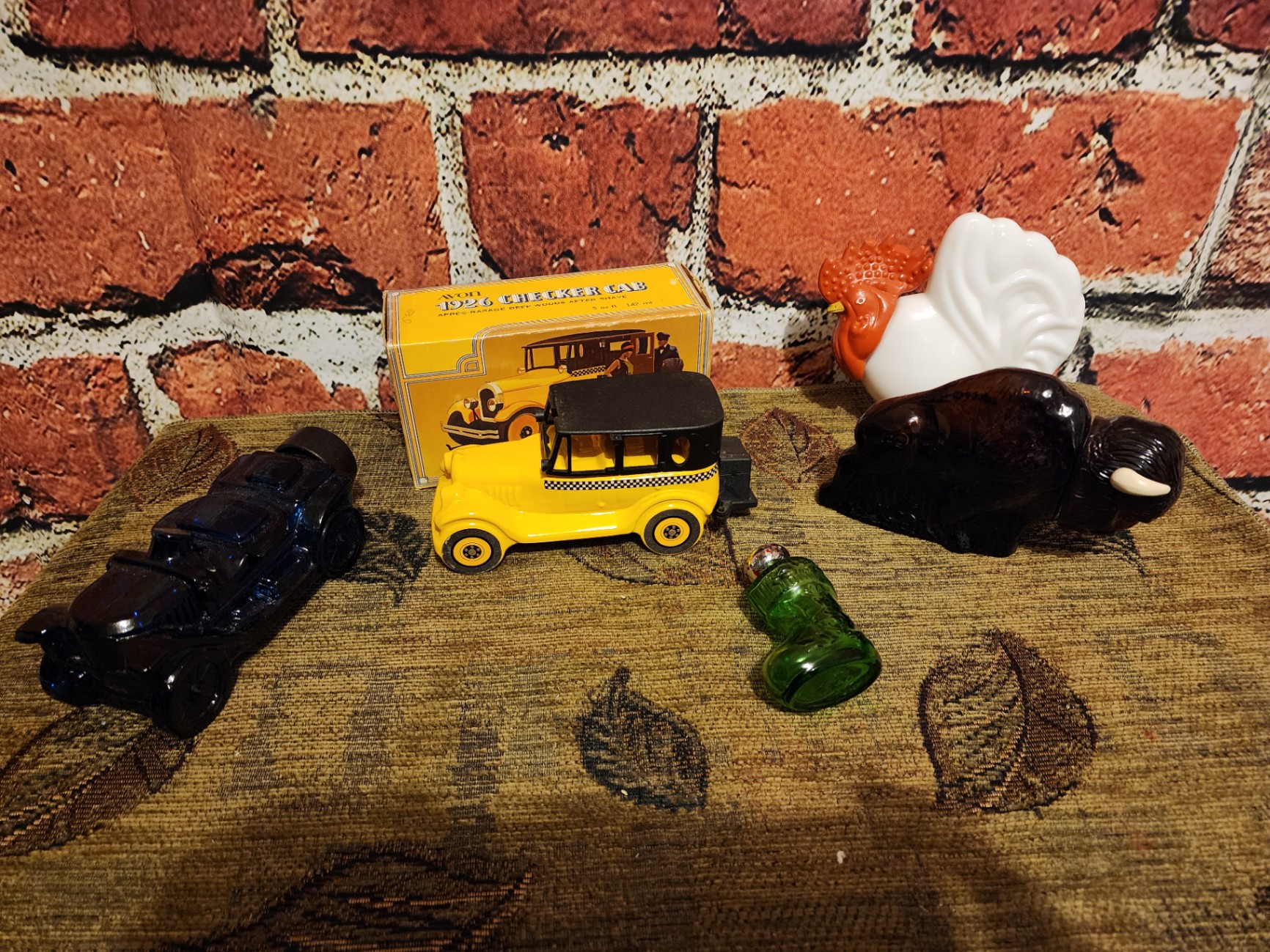 White Ceramic Turkey Figurine with Vintage Toy Cars and Collectibles - image 1 of 11