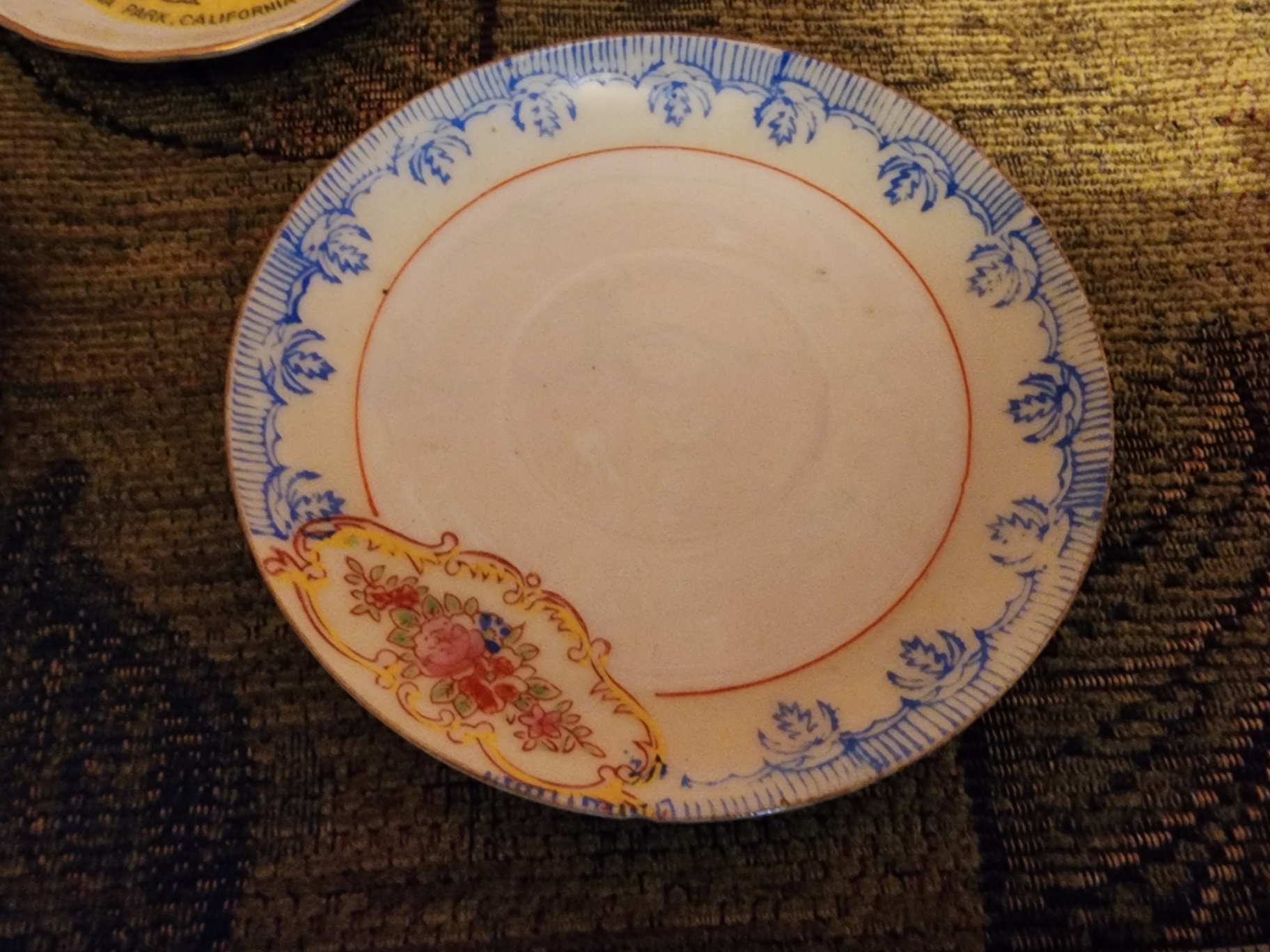 Three ceramic plates including Knott's Berry Farm souvenir plate - image 2 of 6