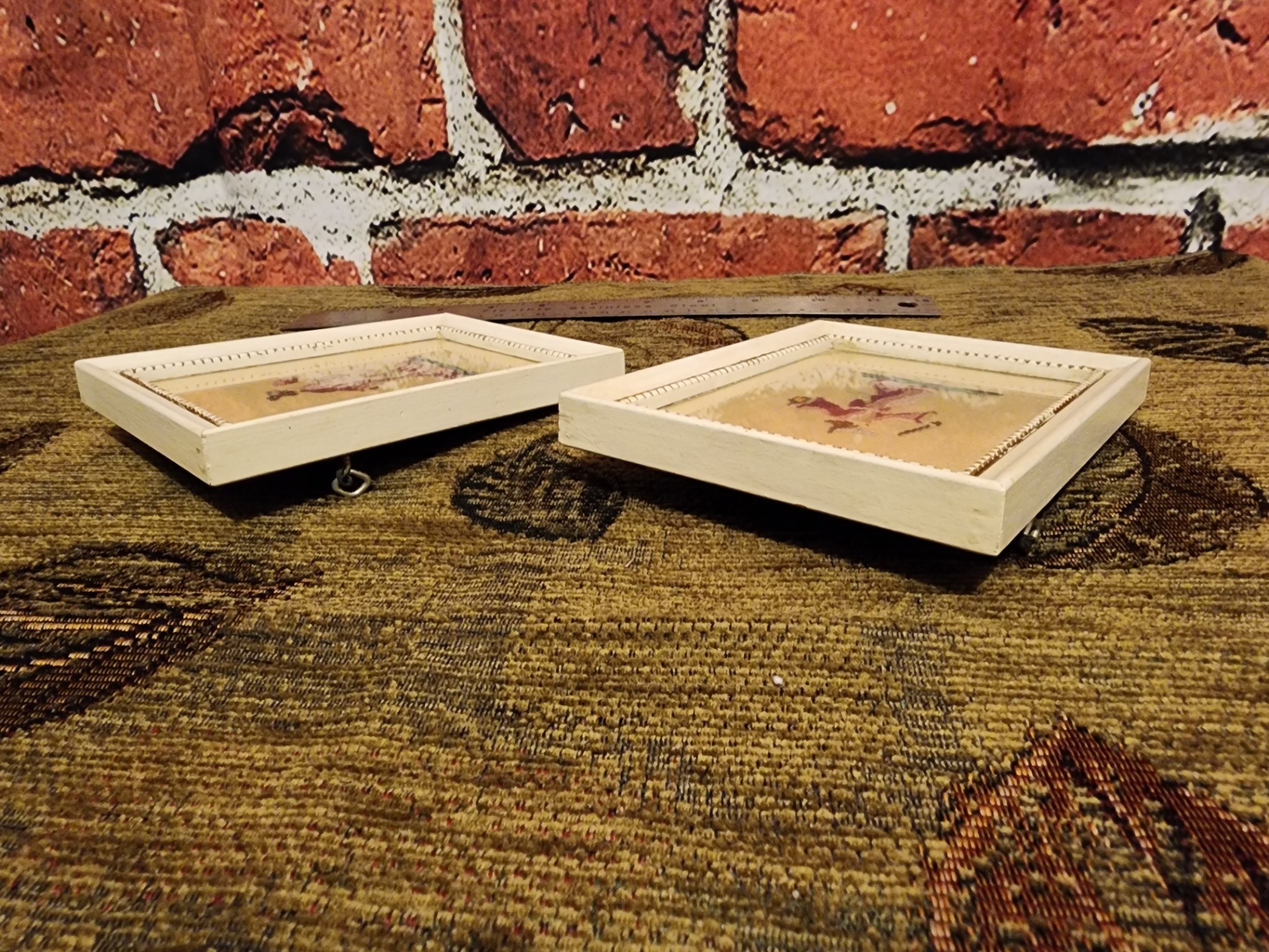 Two small framed cross-stitch pictures - image 2 of 6