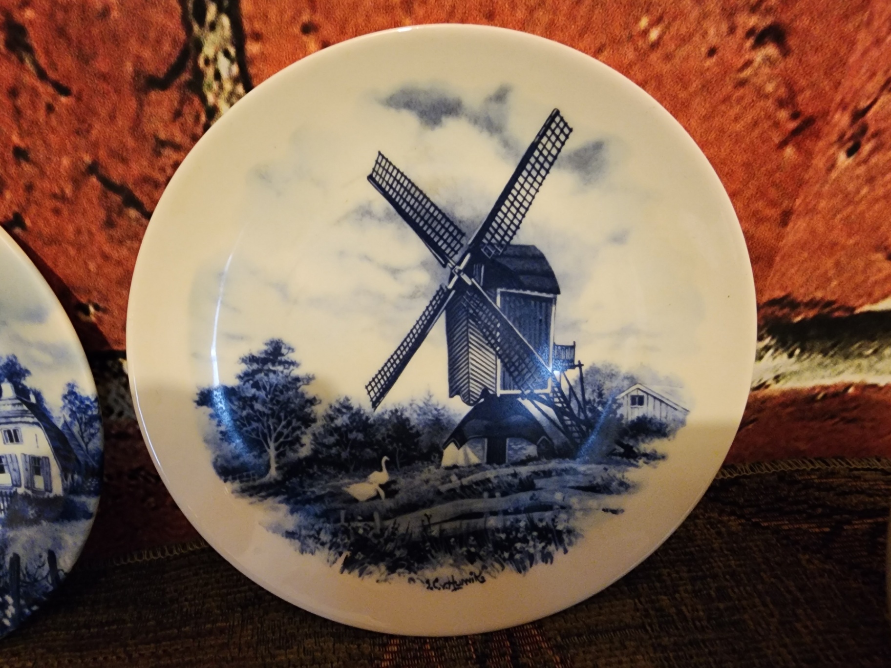 Blue and White Delftware Windmill Dishware Set - image 2 of 13