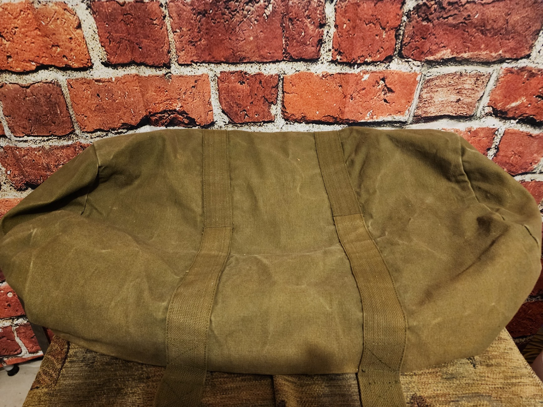 Olive canvas duffel bag - image 6 of 6
