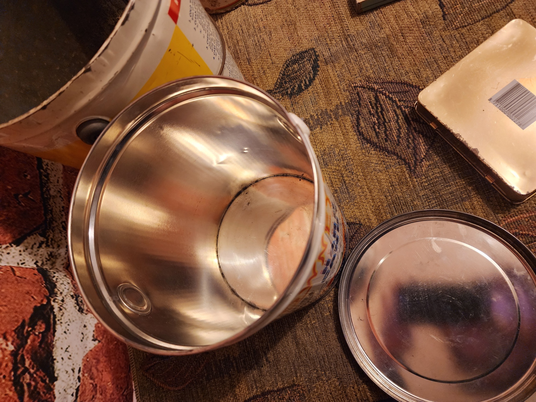 Assorted vintage metal tins and containers - image 1 of 7