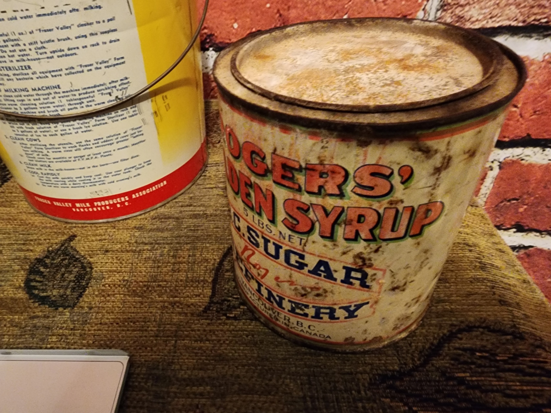 Assorted vintage metal tins and containers - image 6 of 7